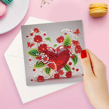 Load image into Gallery viewer, 6Pcs Valentines Day Diamond Painting Greeting Card for Adults Beginners