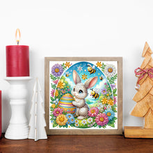 Load image into Gallery viewer, Easter Bee And Egg Bunny 30*30CM(Canvas) Partial Special Shaped Drill Diamond Painting