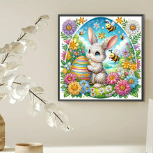 Load image into Gallery viewer, Easter Bee And Egg Bunny 30*30CM(Canvas) Partial Special Shaped Drill Diamond Painting