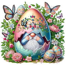 Load image into Gallery viewer, Easter Egg-Breaking Gnome 30*30CM(Canvas) Partial Special Shaped Drill Diamond Painting