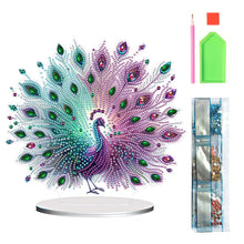 Load image into Gallery viewer, Acrylic 2D Flat Peacock DIY Diamond Painting Desktop Ornaments Kit for Decor