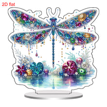 Load image into Gallery viewer, Acrylic 2D Flat Dragonfly DIY Diamond Painting Desktop Ornaments Kit for Decor