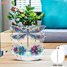 Load image into Gallery viewer, Acrylic 2D Flat Dragonfly DIY Diamond Painting Desktop Ornaments Kit for Decor