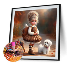 Load image into Gallery viewer, Cute Girl With Big Eyes 40*40CM(Canvas) Full Round Drill Diamond Painting