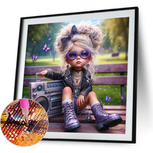 Load image into Gallery viewer, Cute Big-Eyed Girl 40*40CM(Canvas) Full Round Drill Diamond Painting