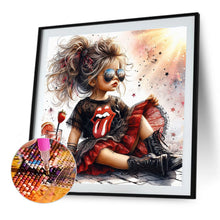 Load image into Gallery viewer, Cute Girl With Big Eyes 40*40CM(Canvas) Full Round Drill Diamond Painting