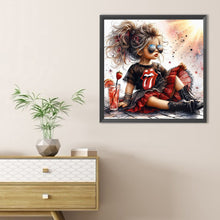 Load image into Gallery viewer, Cute Girl With Big Eyes 40*40CM(Canvas) Full Round Drill Diamond Painting