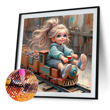 Load image into Gallery viewer, Cute Girl With Big Eyes 40*40CM(Canvas) Full Round Drill Diamond Painting