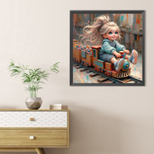 Load image into Gallery viewer, Cute Girl With Big Eyes 40*40CM(Canvas) Full Round Drill Diamond Painting