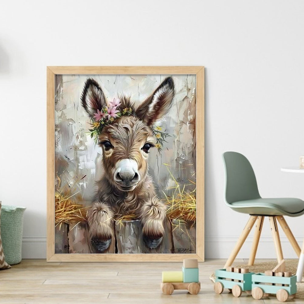 Donkey - Full 11CT Stamped Cross Stitch 40x50CM - Huacan