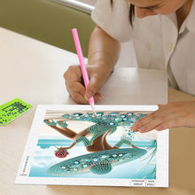 Load image into Gallery viewer, Beautiful Skirt Woman 30*30CM(Canvas) Partial Special Shaped Drill Diamond Painting