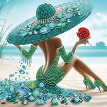 Load image into Gallery viewer, Beautiful Woman In A Skirt 30*30CM(Canvas) Partial Special Shaped Drill Diamond Painting