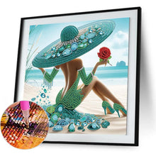 Load image into Gallery viewer, Beautiful Skirt Woman 30*30CM(Canvas) Partial Special Shaped Drill Diamond Painting