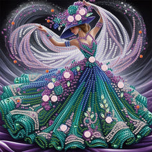 Load image into Gallery viewer, Beautiful Skirt Woman 30*30CM(Canvas) Partial Special Shaped Drill Diamond Painting