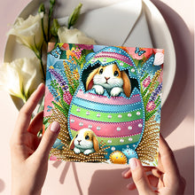 Load image into Gallery viewer, 6PCS DIY Easter Pattern Rhinestone Diamond Art Mosaic Postcards for Friends