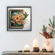 Load image into Gallery viewer, Hummingbird Out Of Frame 30*30CM(Canvas) Partial Special Shaped Drill Diamond Painting