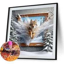 Load image into Gallery viewer, 3D Picture Frame Wolf 40*40CM(Picture) Full Square Drill Diamond Painting