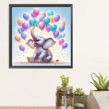 Load image into Gallery viewer, Balloon Elephant 30*30CM(Canvas) Full Round Drill Diamond Painting