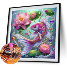 Load image into Gallery viewer, Lotus Koi 30*30CM(Canvas) Full Round Drill Diamond Painting