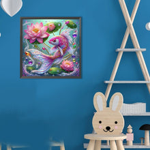 Load image into Gallery viewer, Lotus Koi 30*30CM(Canvas) Full Round Drill Diamond Painting
