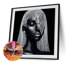 Load image into Gallery viewer, Black Pearl Lady 30*30CM(Canvas) Partial Special Shaped Drill Diamond Painting