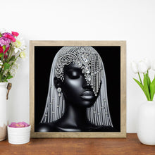 Load image into Gallery viewer, Black Pearl Lady 30*30CM(Canvas) Partial Special Shaped Drill Diamond Painting