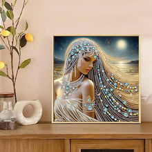 Load image into Gallery viewer, Elegant Lady-Woman 30*30CM(Canvas) Partial Special Shaped Drill Diamond Painting