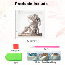 Load image into Gallery viewer, Gorgeous And Elegant Lady 30*30CM(Canvas) Partial Special Shaped Drill Diamond Painting
