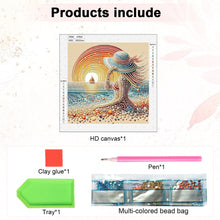 Load image into Gallery viewer, Elegant Lady-Woman 30*30CM(Canvas) Partial Special Shaped Drill Diamond Painting