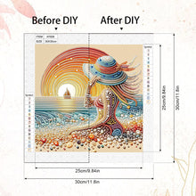 Load image into Gallery viewer, Elegant Lady-Woman 30*30CM(Canvas) Partial Special Shaped Drill Diamond Painting