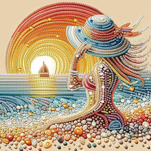 Load image into Gallery viewer, Elegant Lady-Woman 30*30CM(Canvas) Partial Special Shaped Drill Diamond Painting