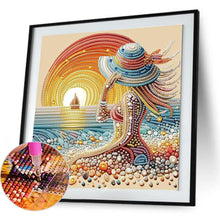 Load image into Gallery viewer, Elegant Lady-Woman 30*30CM(Canvas) Partial Special Shaped Drill Diamond Painting