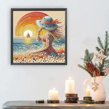 Load image into Gallery viewer, Elegant Lady-Woman 30*30CM(Canvas) Partial Special Shaped Drill Diamond Painting