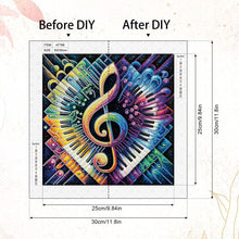 Load image into Gallery viewer, Piano Notes 30*30CM(Canvas) Partial Special Shaped Drill Diamond Painting