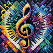 Load image into Gallery viewer, Piano Notes 30*30CM(Canvas) Partial Special Shaped Drill Diamond Painting