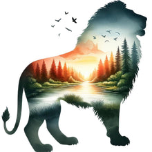 Load image into Gallery viewer, Lion 30*30CM(Canvas) Full Round Drill Diamond Painting