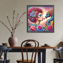 Load image into Gallery viewer, Girl And Dragon 40*40CM(Canvas) Full Round Drill Diamond Painting