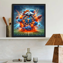 Load image into Gallery viewer, Denver Broncos Team Clock 40*40CM(Canvas) Full Round Drill Diamond Painting