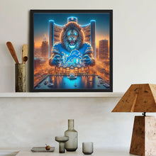 Load image into Gallery viewer, Detroit Lions Lion 40*40CM(Canvas) Full Round Drill Diamond Painting