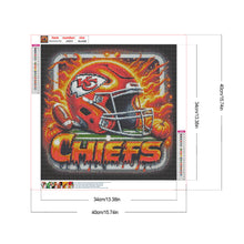 Load image into Gallery viewer, Kansas City Chiefs Helmet 40*40CM(Canvas) Full Round Drill Diamond Painting