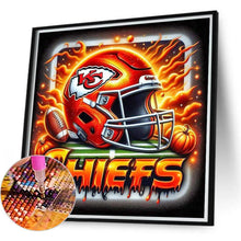 Load image into Gallery viewer, Kansas City Chiefs Team Helmet 40*40CM(Canvas) Full Round Drill Diamond Painting
