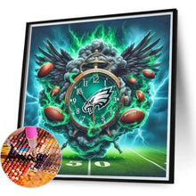 Load image into Gallery viewer, Philadelphia Eagles Clock Team 40*40CM(Canvas) Full Round Drill Diamond Painting