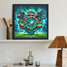 Load image into Gallery viewer, Philadelphia Eagles Clock Team 40*40CM(Canvas) Full Round Drill Diamond Painting