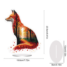 Load image into Gallery viewer, Acrylic Special Shape Fox 5D DIY Diamond Painting Art Tabletop Decorations