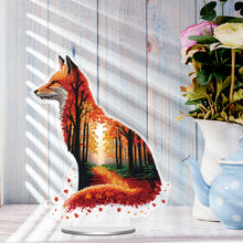 Load image into Gallery viewer, Acrylic Special Shape Fox 5D DIY Diamond Painting Art Tabletop Decorations