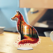 Load image into Gallery viewer, Acrylic Special Shape Fox 5D DIY Diamond Painting Art Tabletop Decorations