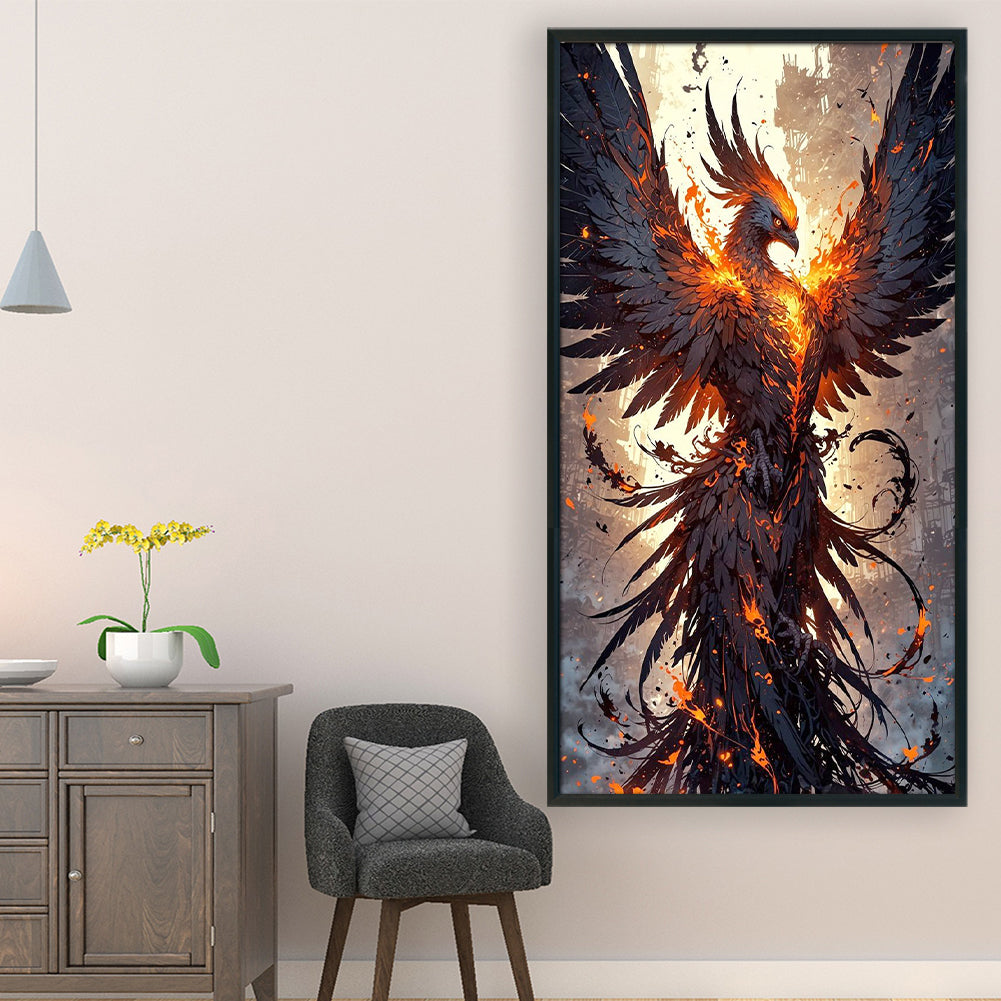 Phoenix - Full 14CT Stamped Cross Stitch 40x70CM - Yishu
