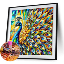 Load image into Gallery viewer, Peacock 30*30CM(Canvas) Partial Special Shaped Drill Diamond Painting