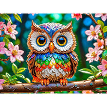 Load image into Gallery viewer, Owl 40*30CM(Canvas) Partial Special Shaped Drill Diamond Painting