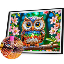 Load image into Gallery viewer, Owl 40*30CM(Canvas) Partial Special Shaped Drill Diamond Painting
